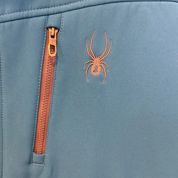 Men’s Spyder Teal Full-Zip Jacket - Picture 3 of 7